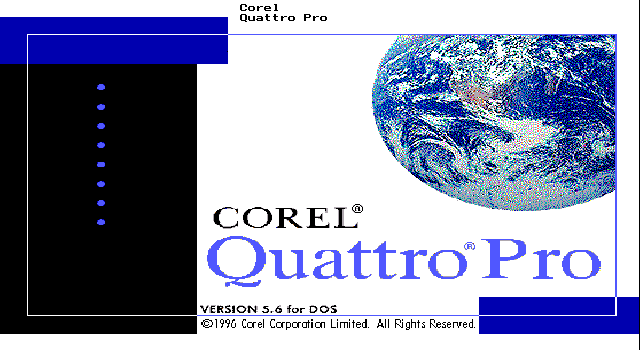 Corel Quattro Pro 5.6 for DOS - Splash